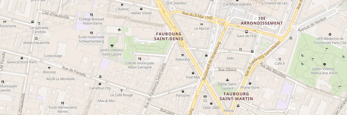 Plan du 110 Rue du Faubourg Saint-Denis à Paris 10e Arrondissement