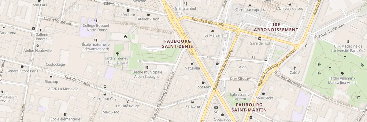 Plan du 112 Rue du Faubourg Saint-Denis à Paris 10e Arrondissement