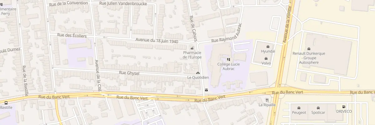 Plan du 100 Rue de Cahors à Dunkerque