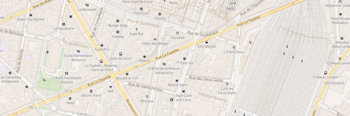 Plan du 152 Rue la Fayette à Paris 10e Arrondissement