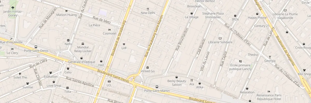 Plan du 26 Rue du Faubourg Saint-Martin à Paris 10e Arrondissement