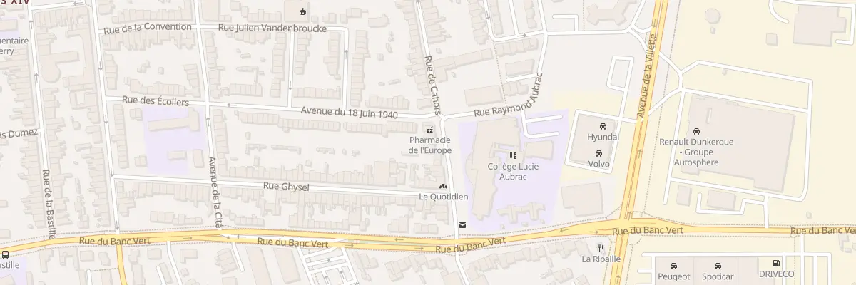 Plan du 94 Rue de Cahors à Dunkerque