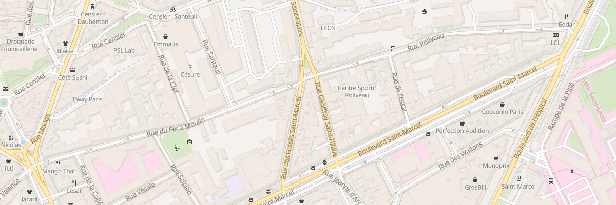 Plan du 5 Rue des Fossés Saint-Marcel à Paris 5e Arrondissement