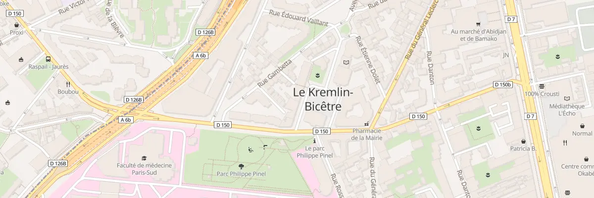 Plan du 6 Pl Jean Jaures au Kremlin-Bicêtre