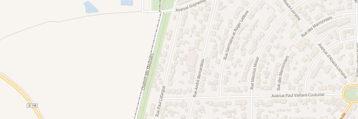 Plan du 180 Rue Paul Lafargue à Paray-Vieille-Poste