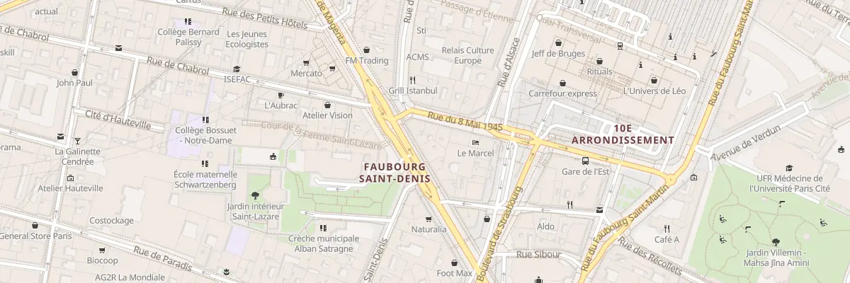 Plan du 82 Bd de Magenta à Paris 10e Arrondissement