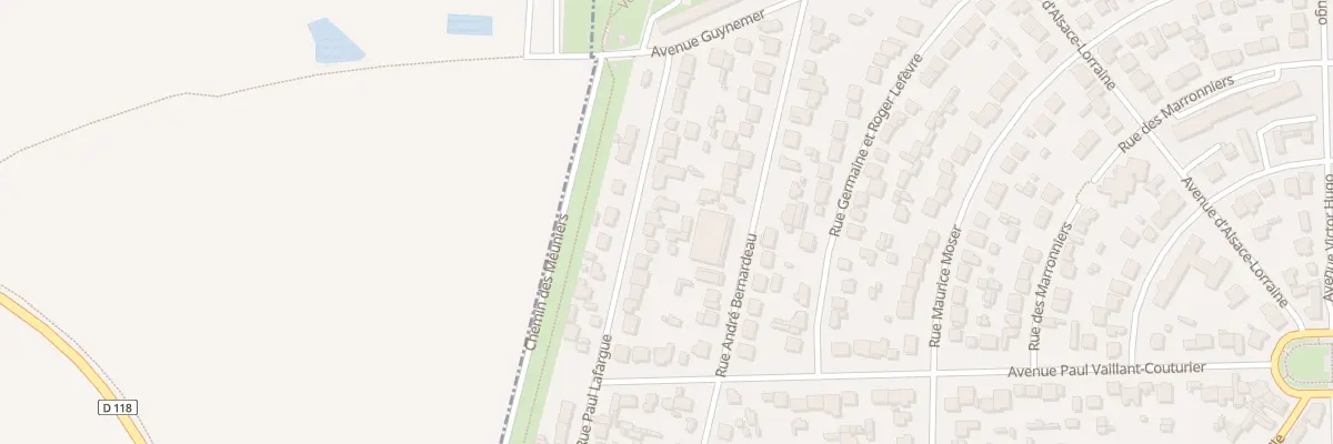 Plan du 182 Rue Paul Lafargue à Paray-Vieille-Poste