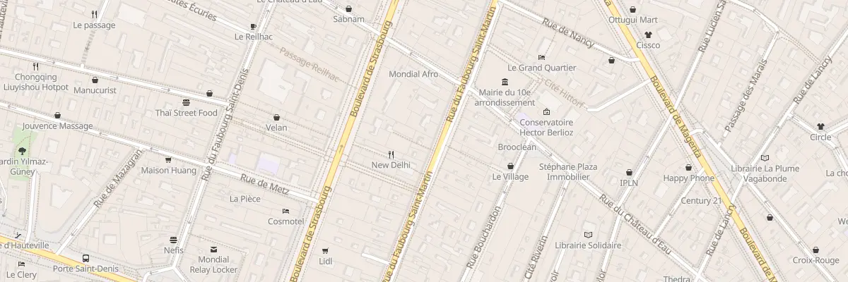 Plan du 51 Rue du Faubourg Saint-Martin à Paris 10e Arrondissement