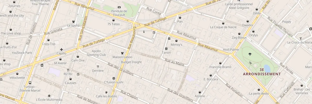 Plan du 14 Rue au Maire à Paris 3e Arrondissement