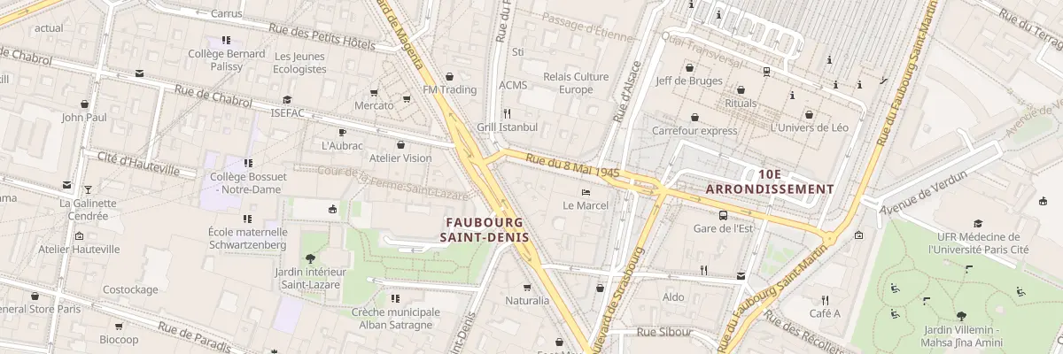 Plan du 17 Rue du Huit Mai 1945 à Paris 10e Arrondissement