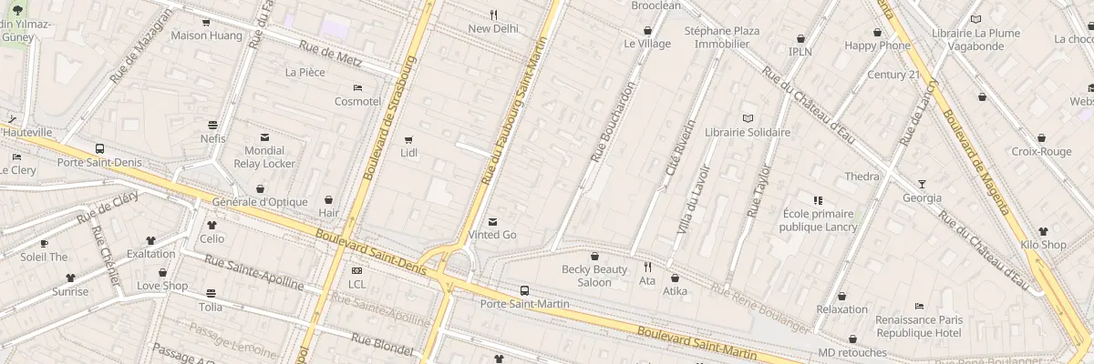 Plan du 18 Rue du Faubourg Saint-Martin à Paris 10e Arrondissement