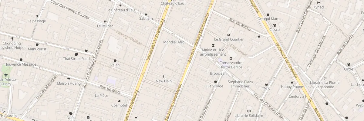Plan du 57 Rue du Faubourg Saint-Martin à Paris 10e Arrondissement