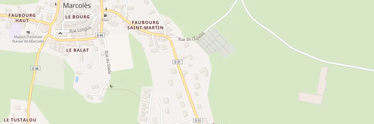 Plan du 5047 Le Bourg à Marcolès