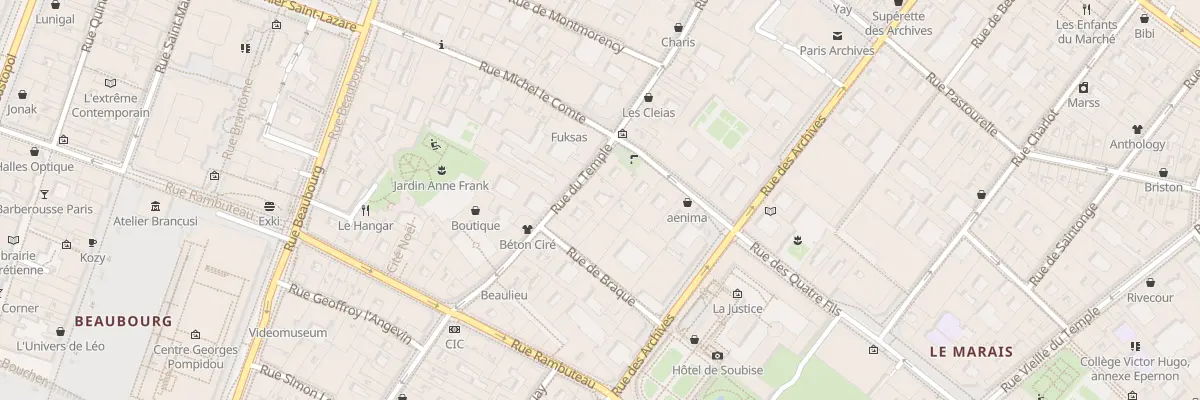 Plan du 74 Rue du Temple à Paris 3e Arrondissement