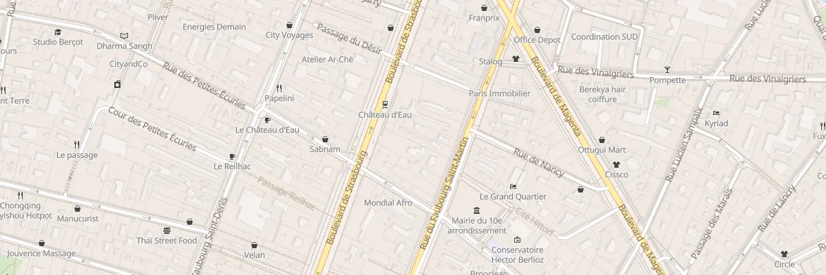 Plan du 75 Rue du Faubourg Saint-Martin à Paris 10e Arrondissement