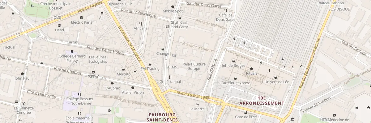 Plan du 132 Rue du Faubourg Saint-Denis à Paris 10e Arrondissement