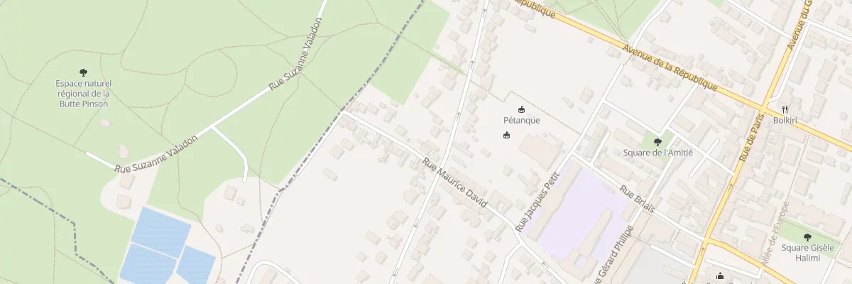 Plan du 93 Rue de la Butte Pinson à Saint-Denis