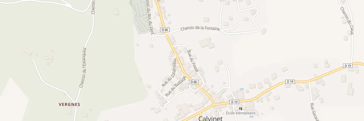 Plan du 5044 Le Bourg - Calvinet à Sénezergues