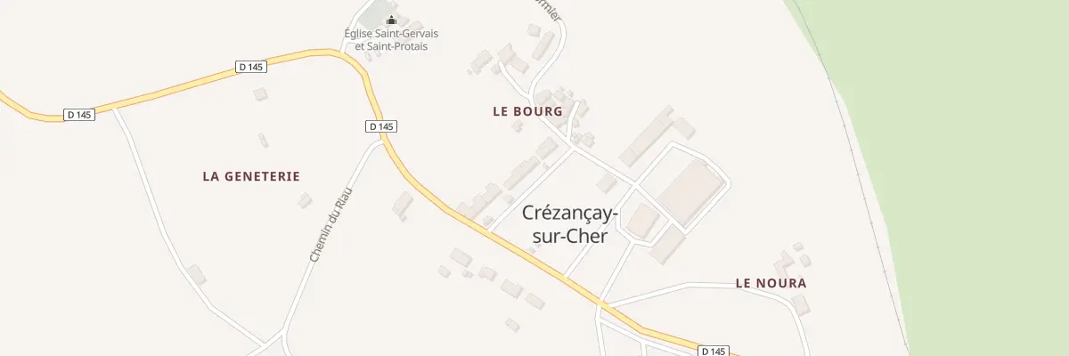 Plan du 43 Le Bourg à Crézançay-sur-Cher