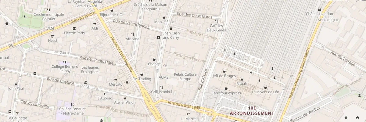 Plan du 142 Rue du Faubourg Saint-Denis à Paris 10e Arrondissement