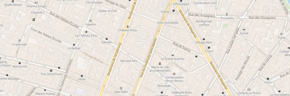 Plan du 71 Rue du Faubourg Saint-Martin à Paris 10e Arrondissement