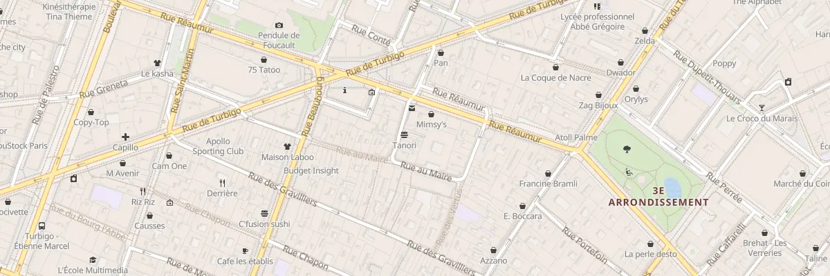 Plan du 12 Rue Volta à Paris 3e Arrondissement