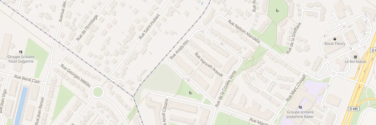 Plan du 129 Rue Hannah Arendt à Fleury-Mérogis