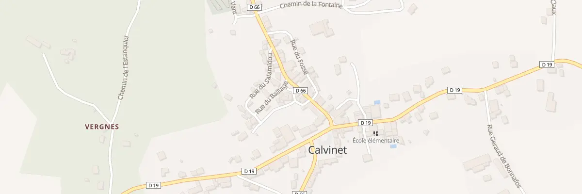 Plan du 6043 Le Bourg - Calvinet à Puycapel