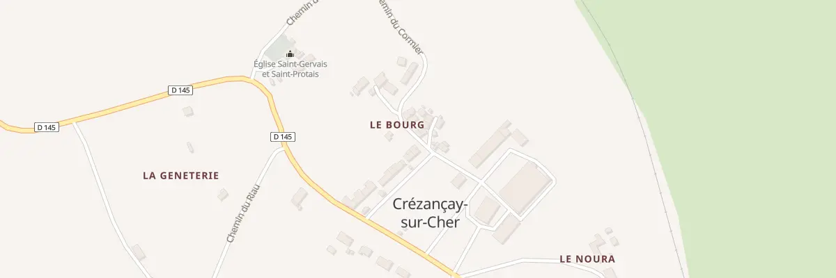 Plan du 15 Le Bourg à Crézançay-sur-Cher