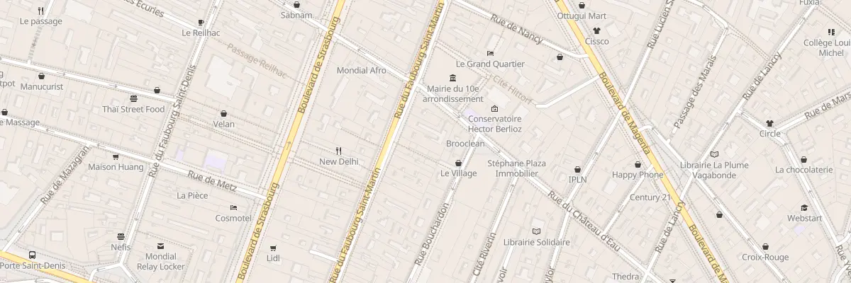 Plan du 64 Rue du Faubourg Saint-Martin à Paris 10e Arrondissement