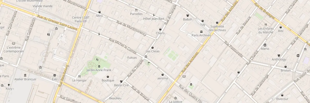 Plan du 92 Rue du Temple à Paris 3e Arrondissement
