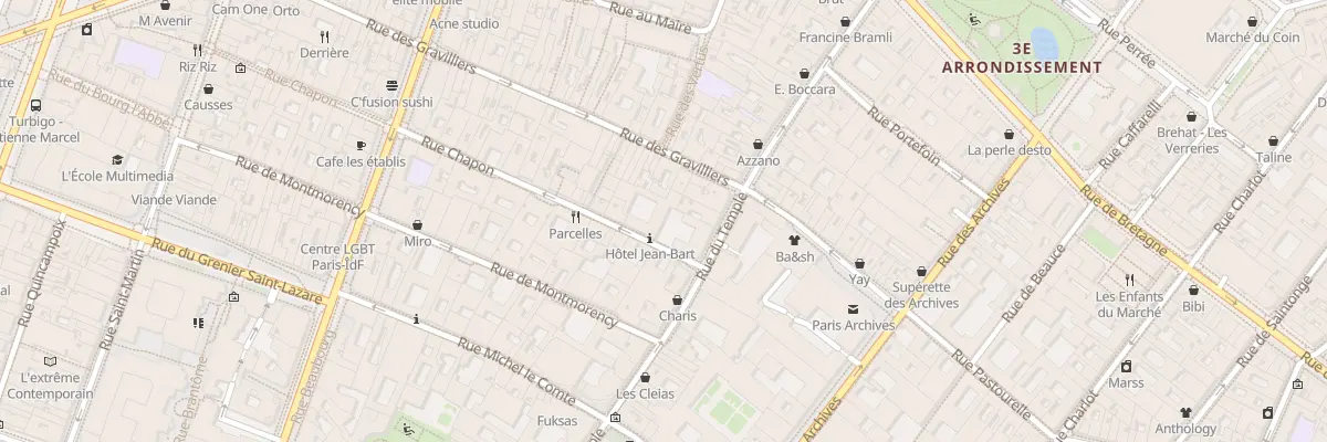 Plan du 4 Rue Chapon à Paris 3e Arrondissement