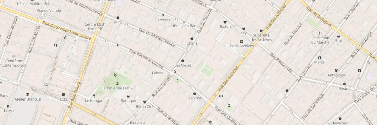 Plan du 94 Rue du Temple à Paris 3e Arrondissement