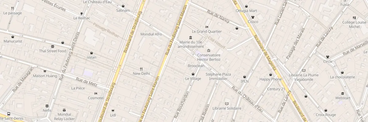 Plan du 66 Rue du Faubourg Saint-Martin à Paris 10e Arrondissement