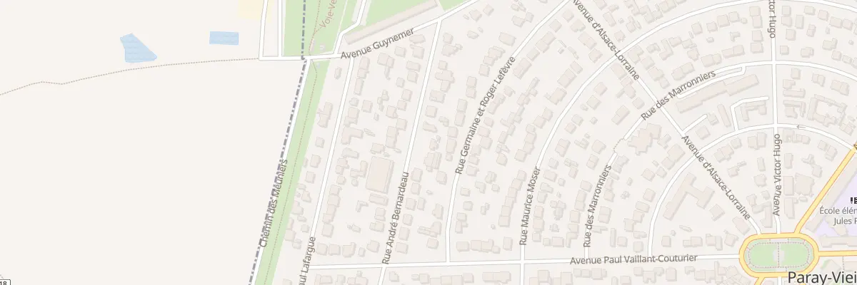 Plan du 102 Rue André Bernardeau à Paray-Vieille-Poste