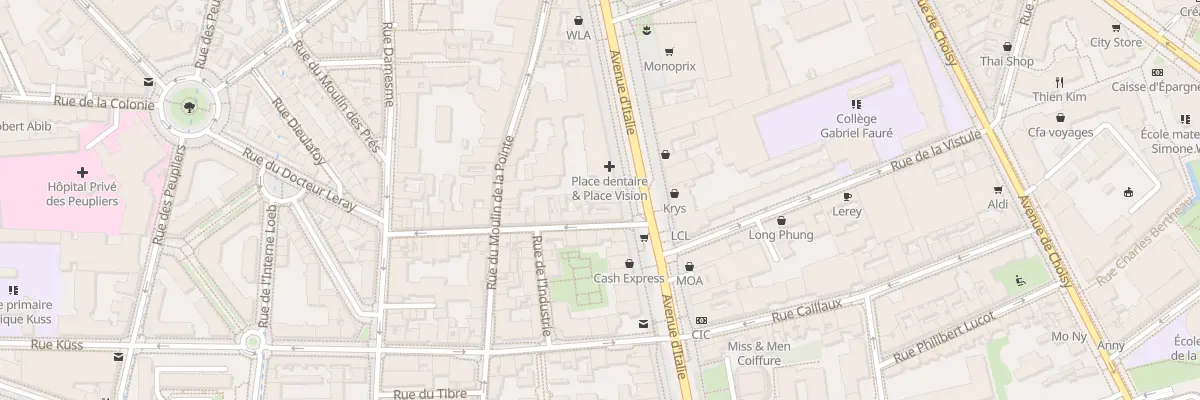 Plan du 138 Av d’Italie à Paris 13e Arrondissement