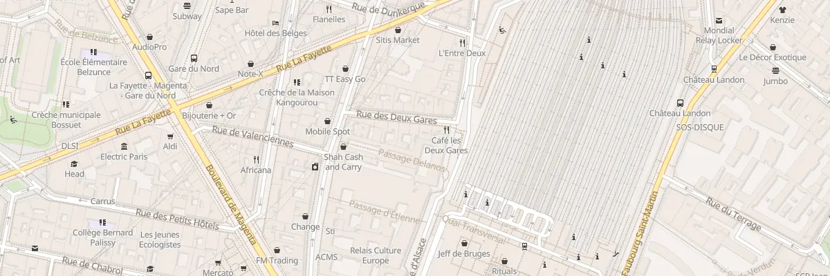 Plan du 5 Rue des Deux Gares à Paris 10e Arrondissement