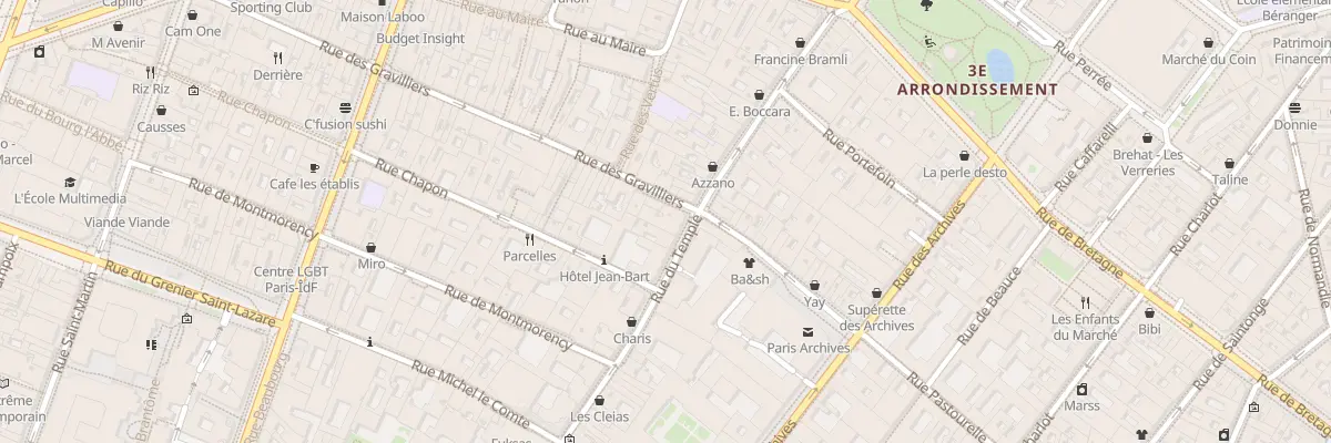 Plan du 119 Rue du Temple à Paris 3e Arrondissement