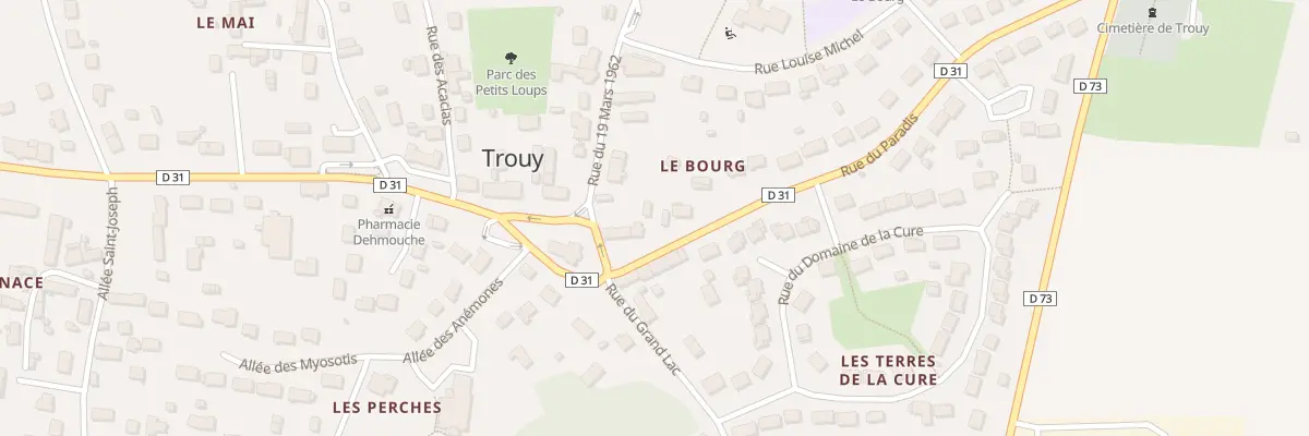 Plan du 2B Rue du 19 Mars 1962 à Trouy