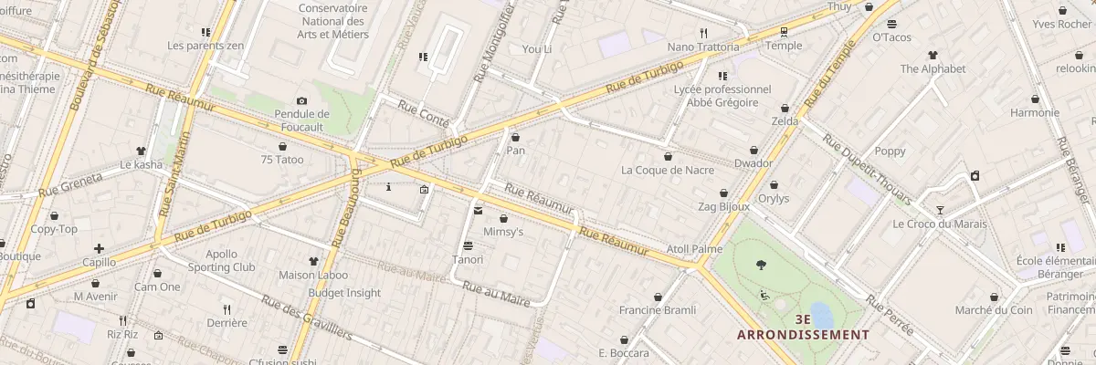 Plan du 30 Rue Réaumur à Paris 3e Arrondissement