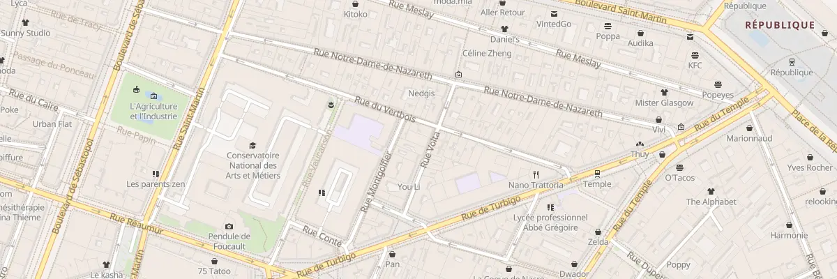 Plan du 45 Rue Volta à Paris 3e Arrondissement