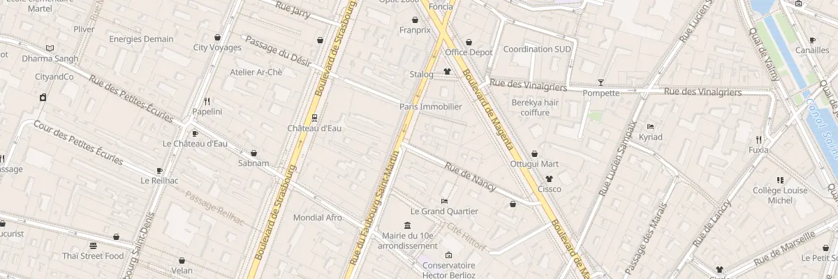 Plan du 88 Rue du Faubourg Saint-Martin à Paris 10e Arrondissement