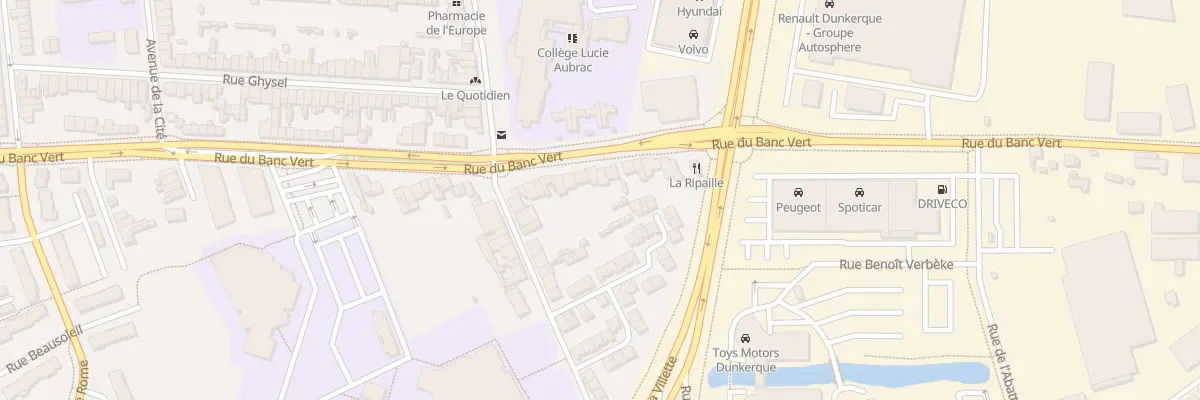 Plan du 587 Rue du Banc Vert à Dunkerque