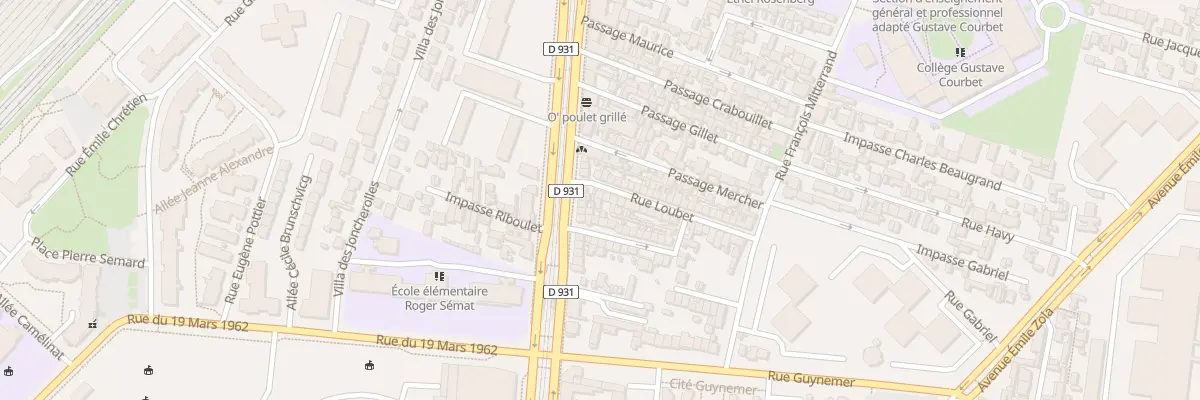 Plan du 2 Rue Loubet à Saint-Denis