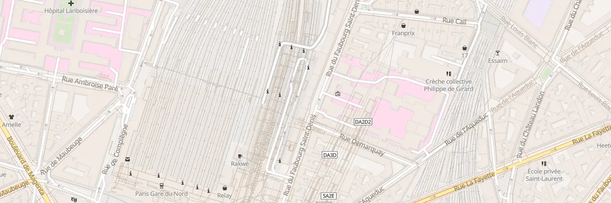 Plan du 189 Rue du Faubourg Saint-Denis à Paris 10e Arrondissement