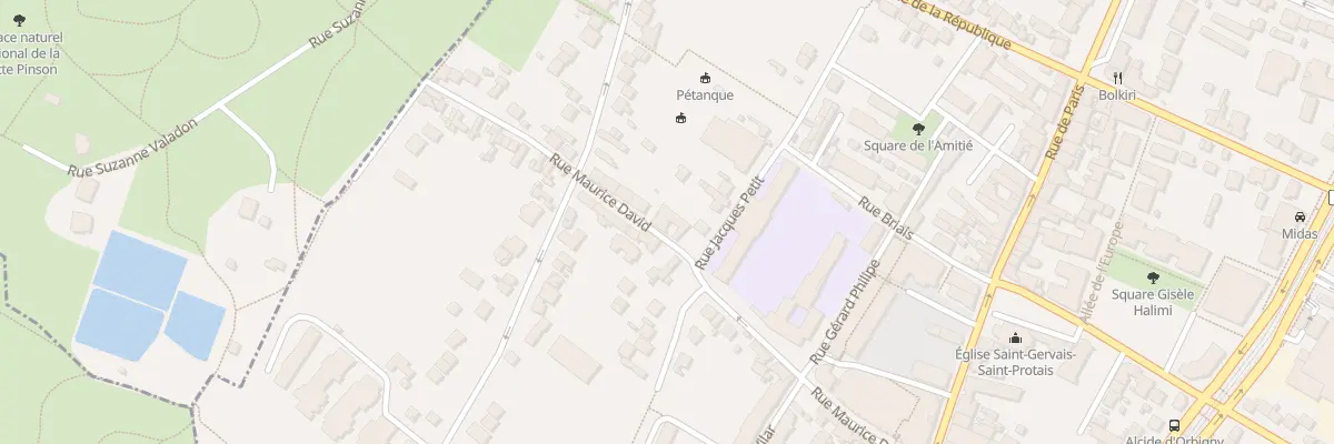 Plan du 28 Rue Maurice David à Saint-Denis