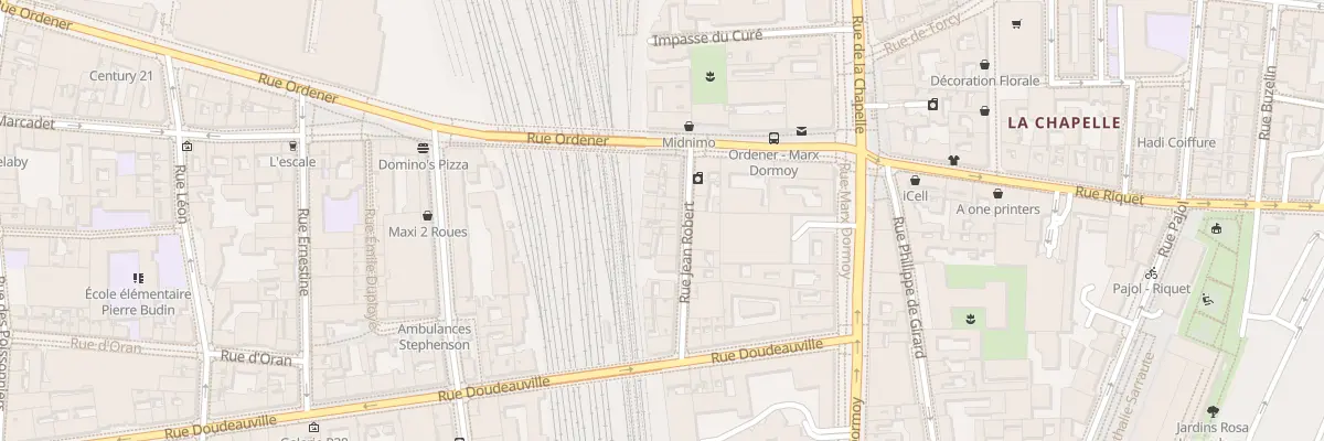 Plan du 17 Rue Jean Robert à Paris 18e Arrondissement