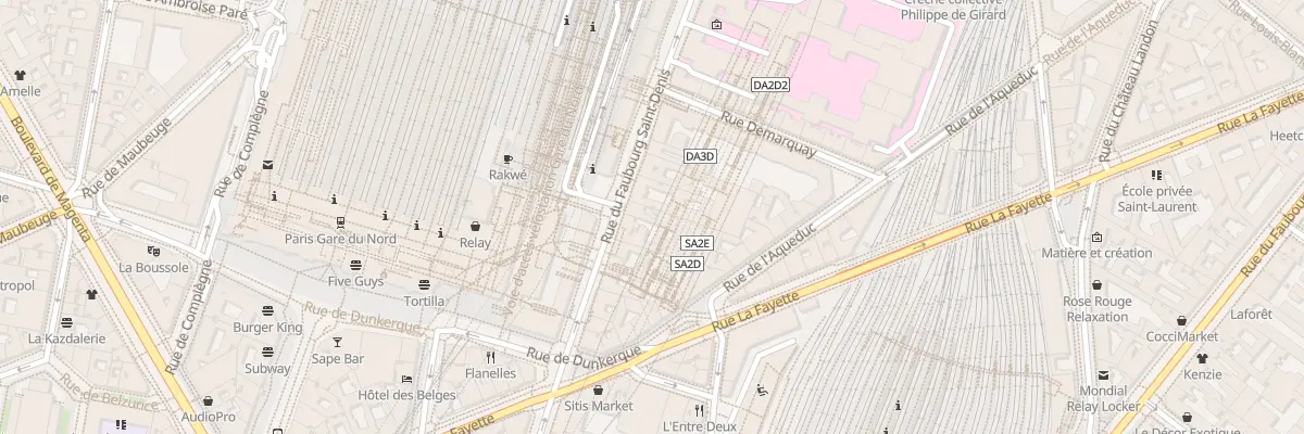 Plan du 180 Rue du Faubourg Saint-Denis à Paris 10e Arrondissement