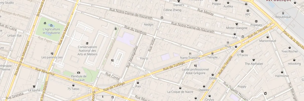 Plan du 44 Rue Volta à Paris 3e Arrondissement