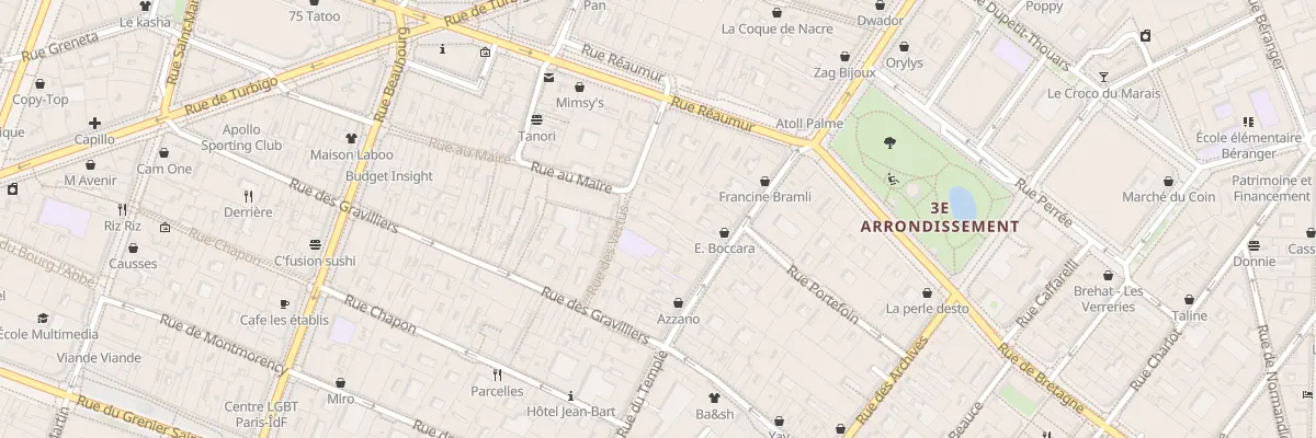 Plan du 147A Rue du Temple à Paris 3e Arrondissement
